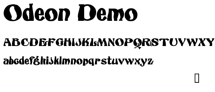 Odeon Demo font
